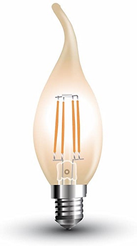 Lampada Colpo di Vento Ambra LED 4w E14 Luce 2200°K